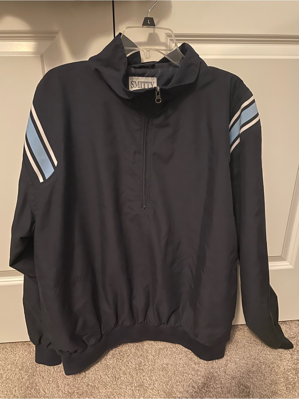 Smitty Umpire Jacket with Light Blue Stripe Detail